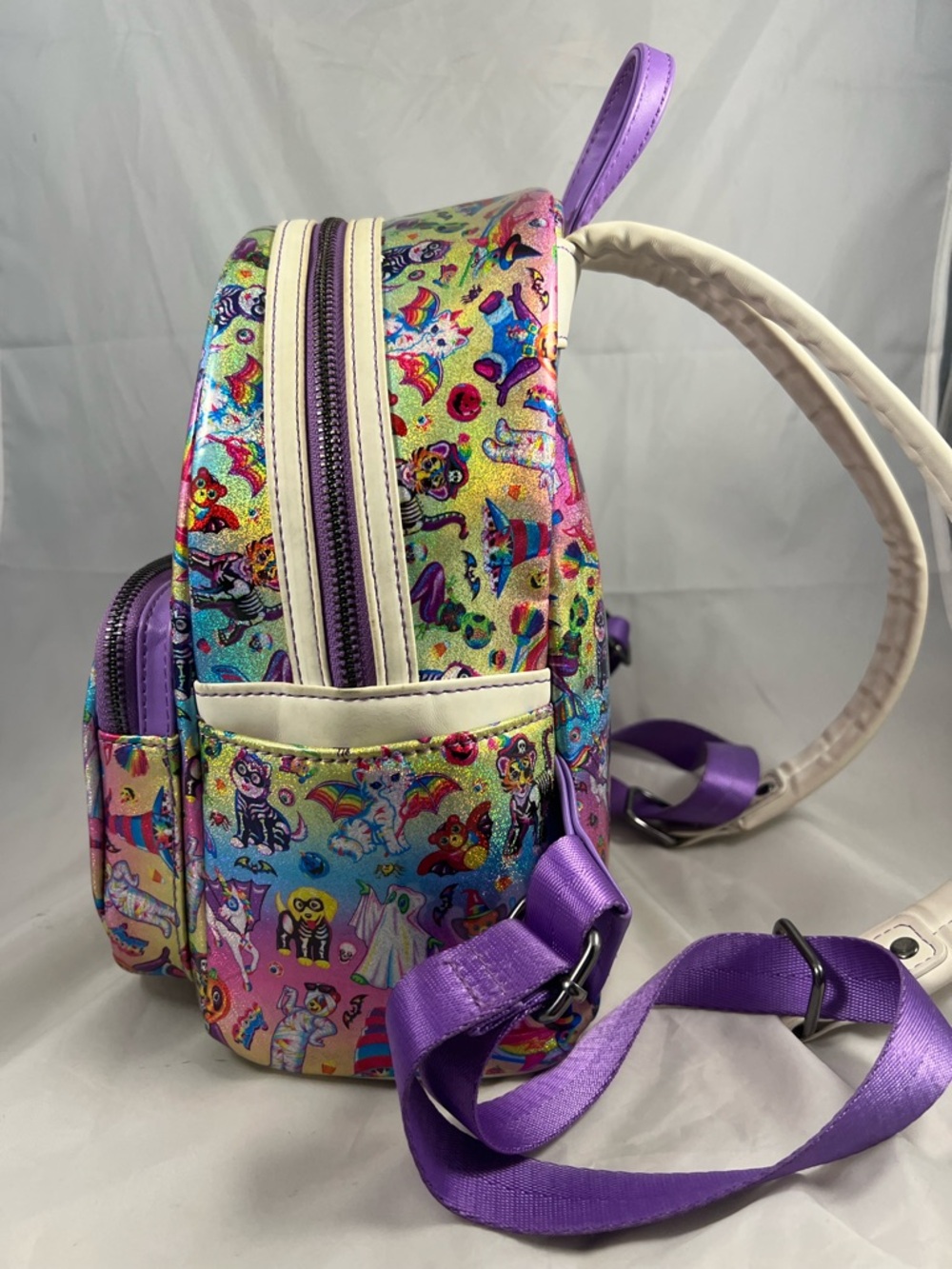Loungefly Lisa Frank Halloween Print Mini Backpack Limited Glow In The Dark Rare - Picture 3 of 16